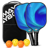 Load image into Gallery viewer, Pickleball Paddles Set of 2, Pickleball Paddle Pickle Ball Set USAPA Approved Paddle Set of 2, Pickle Ball Rackets 2 Pack Games for Adults and Family