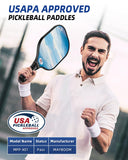 Load image into Gallery viewer, Pickleball Paddles Set of 2 or 4, USAPA Approved Pickleball Paddles Set with 4 Pickleball Balls and Pickleball Carry Bag, Fiberglass Pickleball Paddles Rackets Set Gifts for Unisex Beginners&amp;Pros