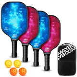 Load image into Gallery viewer, Pickleball Paddles Set of 2/4, USAPA Approved Pickleball Set Pickleball Rackets 2 Pack, Fiberglass Surface Pickle-Ball Equipment, Pickleball Racquet Gifts for Beginners &amp; Pros