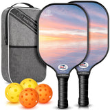 Load image into Gallery viewer, Pickleball Paddles, USAPA Approved Fiberglass Pickleball Set, Lightweight Pickleball Rackets of Anti-Slip Sweat-Absorbing Grip