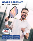 Load image into Gallery viewer, Pickleball Paddles, USAPA Approved Fiberglass Pickleball Set, Lightweight Pickleball Rackets of Anti-Slip Sweat-Absorbing Grip