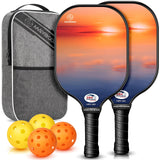 Load image into Gallery viewer, Pickleball Paddles, USAPA Approved Fiberglass Pickleball Set, Lightweight Pickleball Rackets of Anti-Slip Sweat-Absorbing Grip, with 4 Pickleballs, Portable Carry Bag