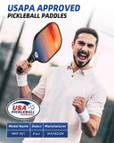 Load image into Gallery viewer, Pickleball Paddles, USAPA Approved Fiberglass Pickleball Set, Lightweight Pickleball Rackets of Anti-Slip Sweat-Absorbing Grip, with 4 Pickleballs, Portable Carry Bag